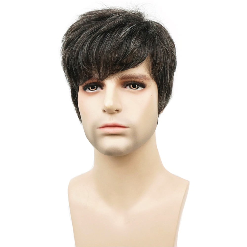 Blushia Medium Hair Wig | 100 % made From Human Hair | Wig For Men