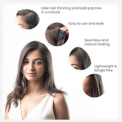 Hair Extensions Invisible Vibrant Hair Patch with 100% natural human hair for women