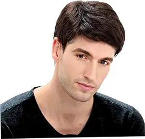 Cheveux Vuitton Handsome Short Natural Black Men Wigs | 100% Made From Human Hair | Wig For Men