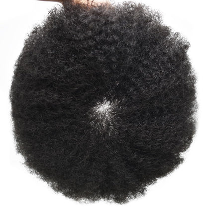 CV Afro French Lace Hair Patch for men | Afro Curly Hair System | 100% Human Hairs