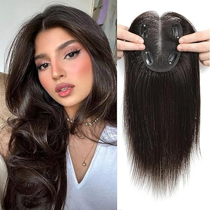 Silky Hair Toppers for Thinning Hair |  Hair Extensions Clip Women | Natural Hair