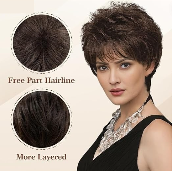 Pixie Cut Hair Wig | Cute Bob Cut Wig | For Woman | 100% Human Hair