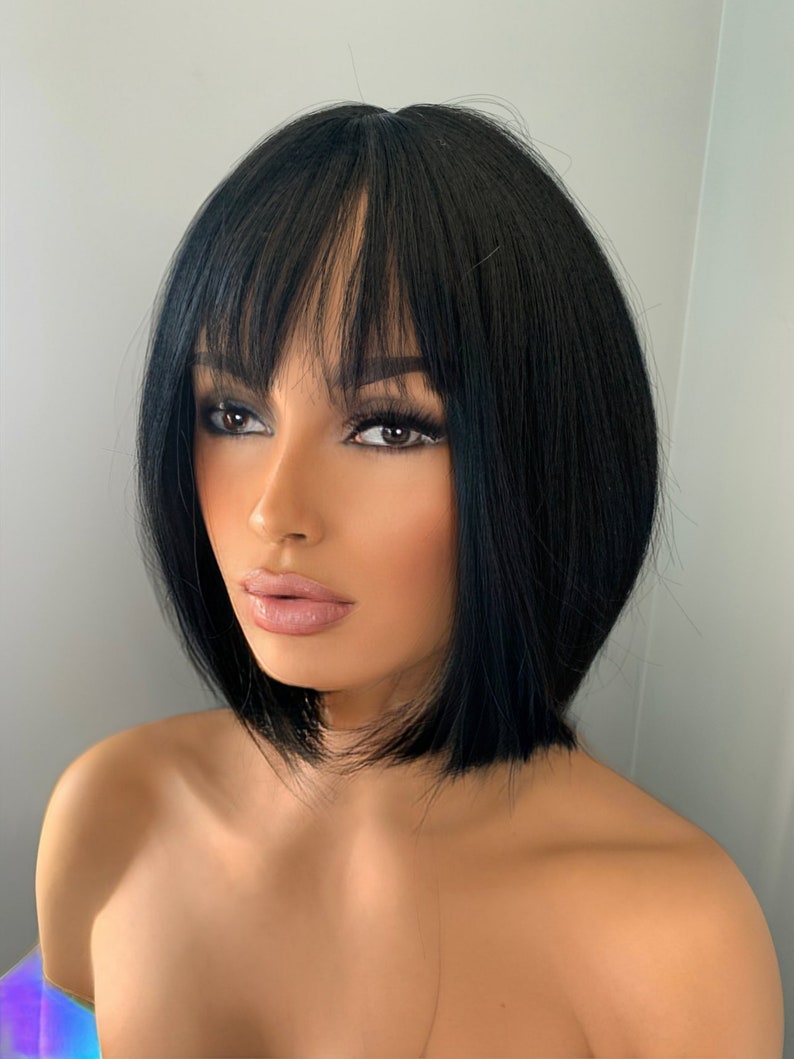 Short Black  Bob |100% Made From Human Hair | Wig For Women