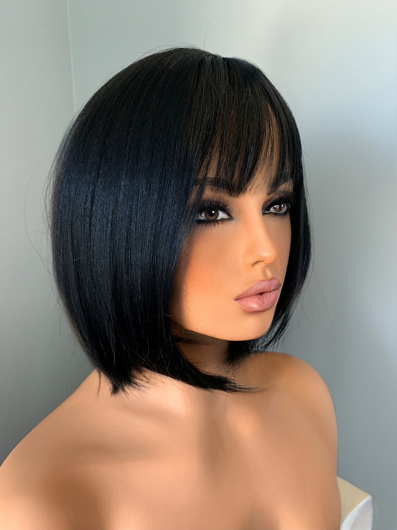 Short Black  Bob |100% Made From Human Hair | Wig For Women