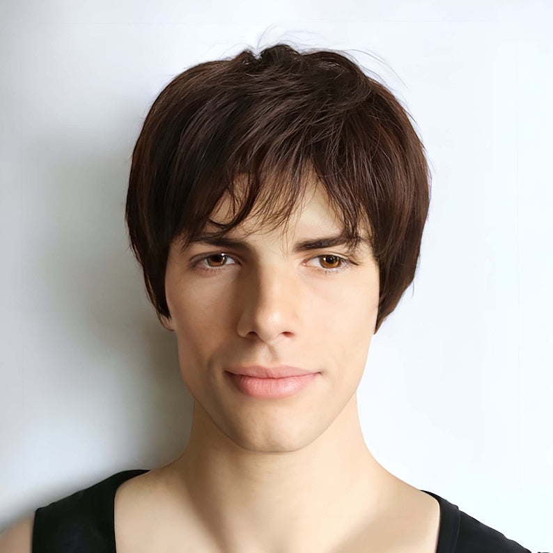 Classic Straight Hair Wig | 100% Made From Human Hair | Wig For Men