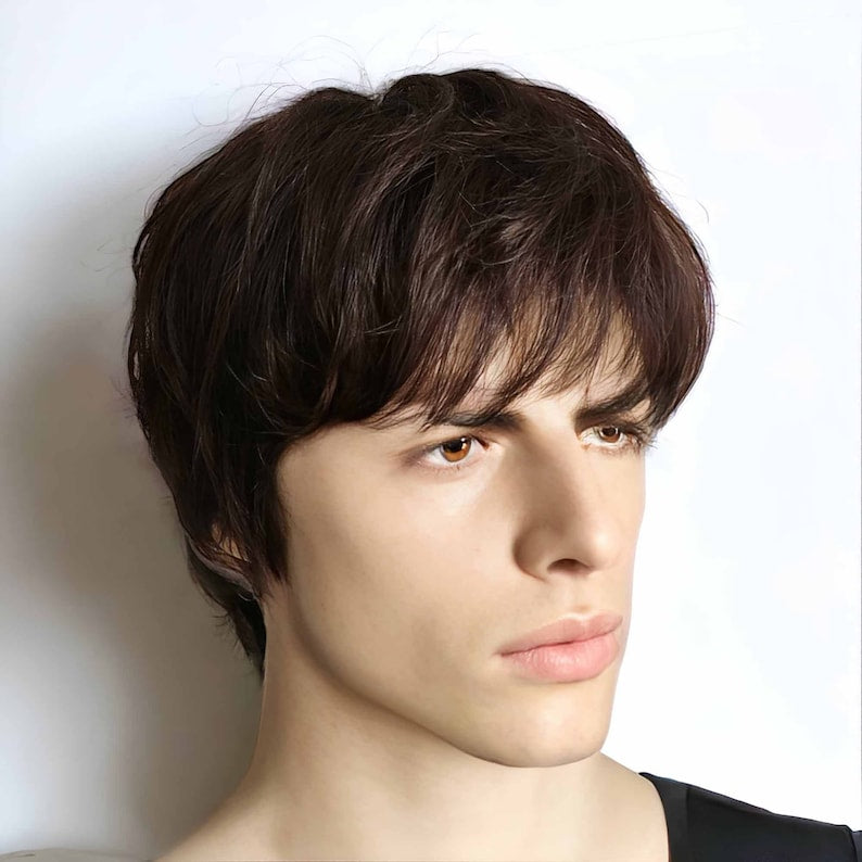 Classic Straight Hair Wig | 100% Made From Human Hair | Wig For Men